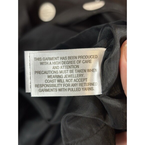 Coast Bloomingdales Mollina Spot Shift Dress Black White Polka Dots 4 Linen Silk - Picture 13 of 16